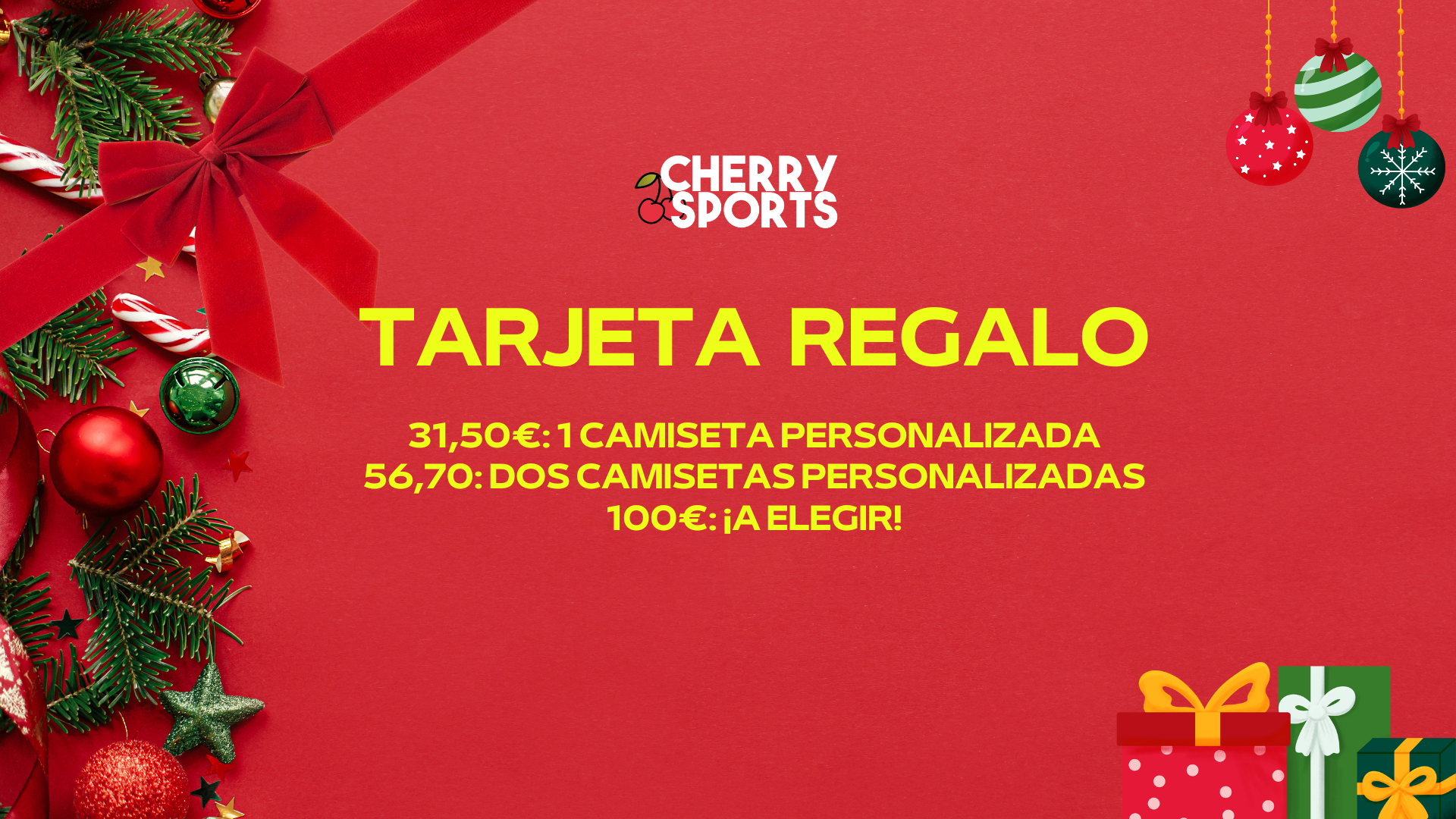 Tarjeta de regalo Cherry Sports Lab