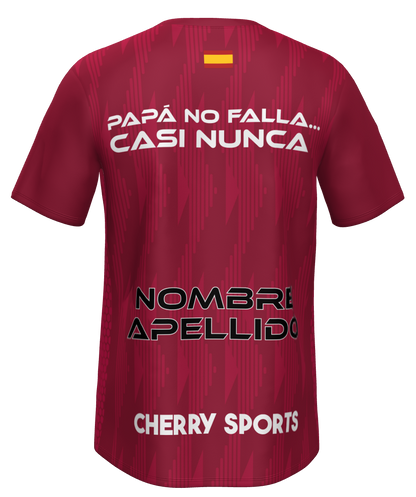 Camiseta Pádel "Papá no falla...casi nunca"